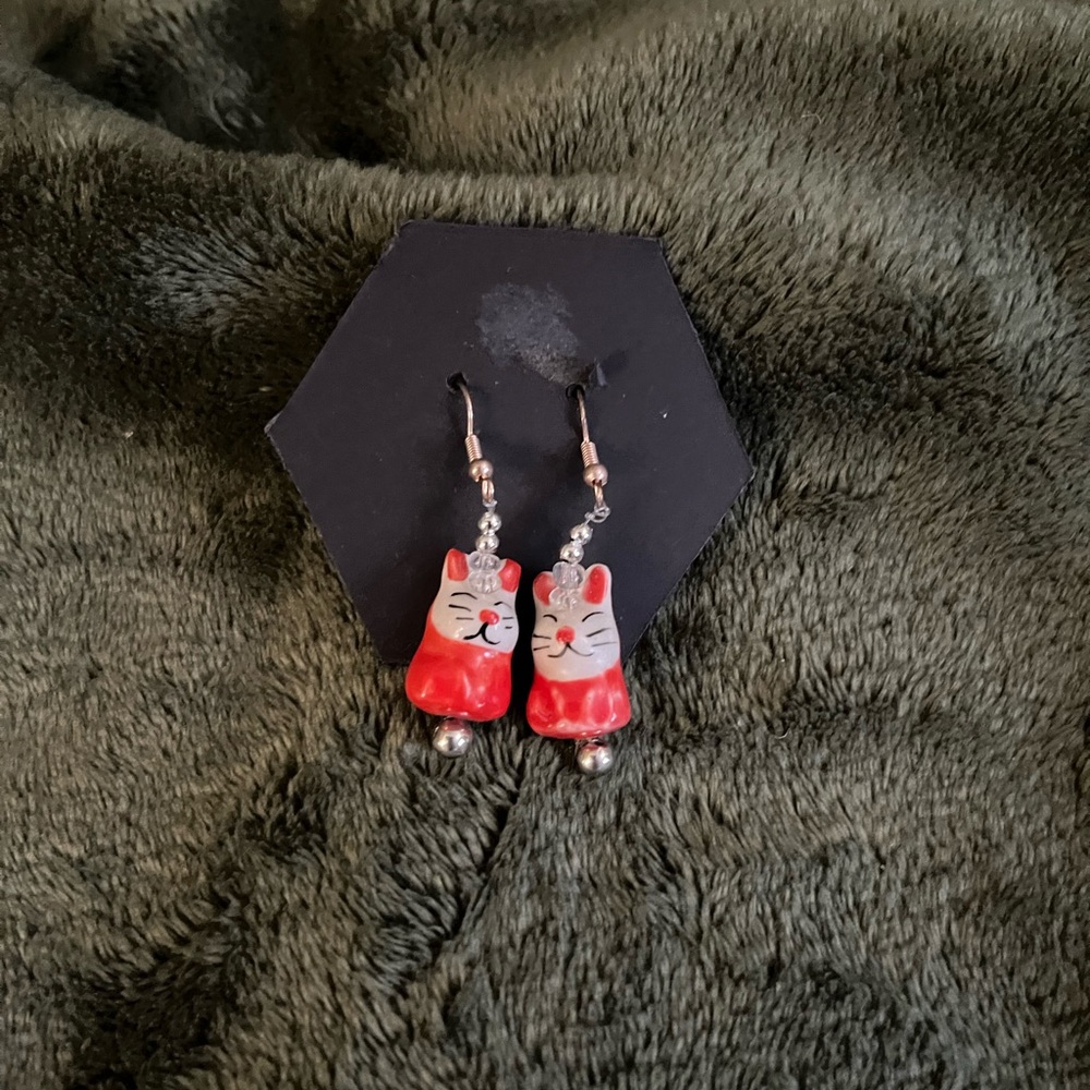 Handmade Cat Earrings
